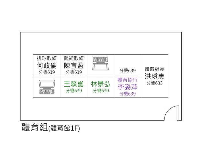 體育組(體育館1F)